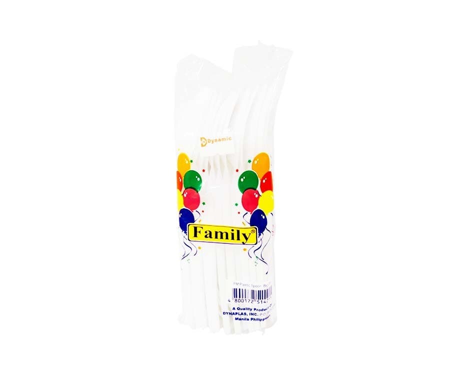 Family Plastic Spoon Big 24 Pieces