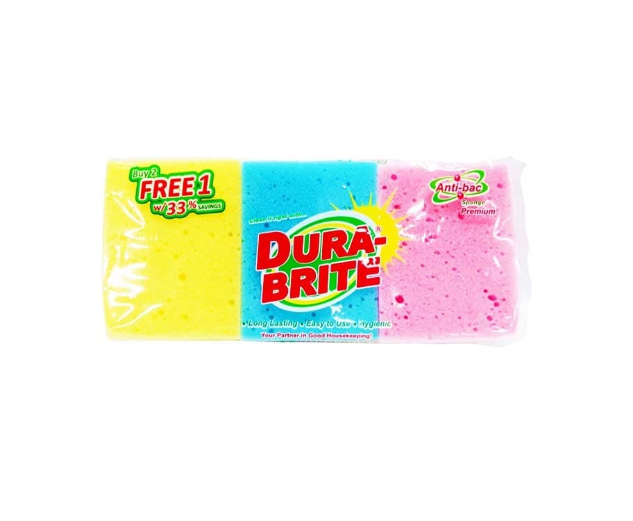 Dura-Brite Antibac Sponge Premium Buy (2+1 Packs)