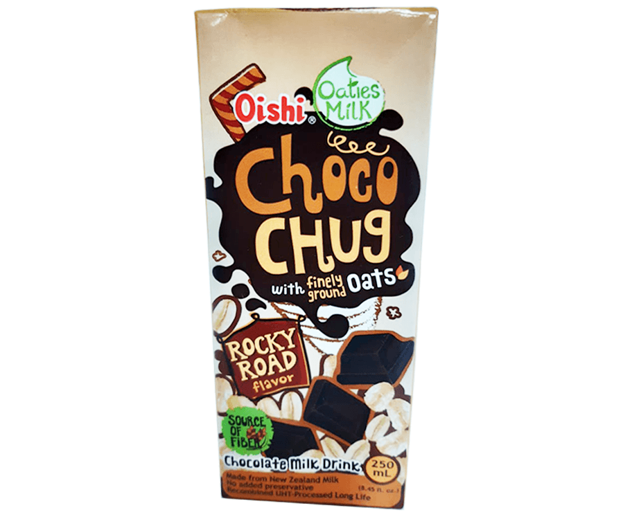Oishi Choco Chug Oaties Milk With Finely Ground Oats Rocky Road Flavor 250mL