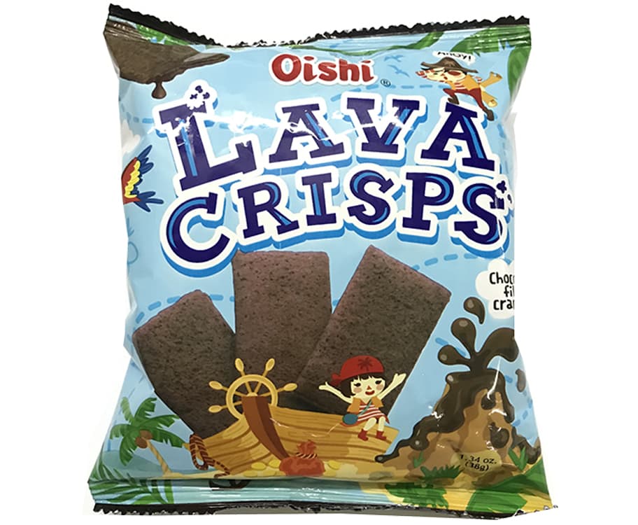 Oishi Lava Crisps Chocolate Filled Crackers 38g