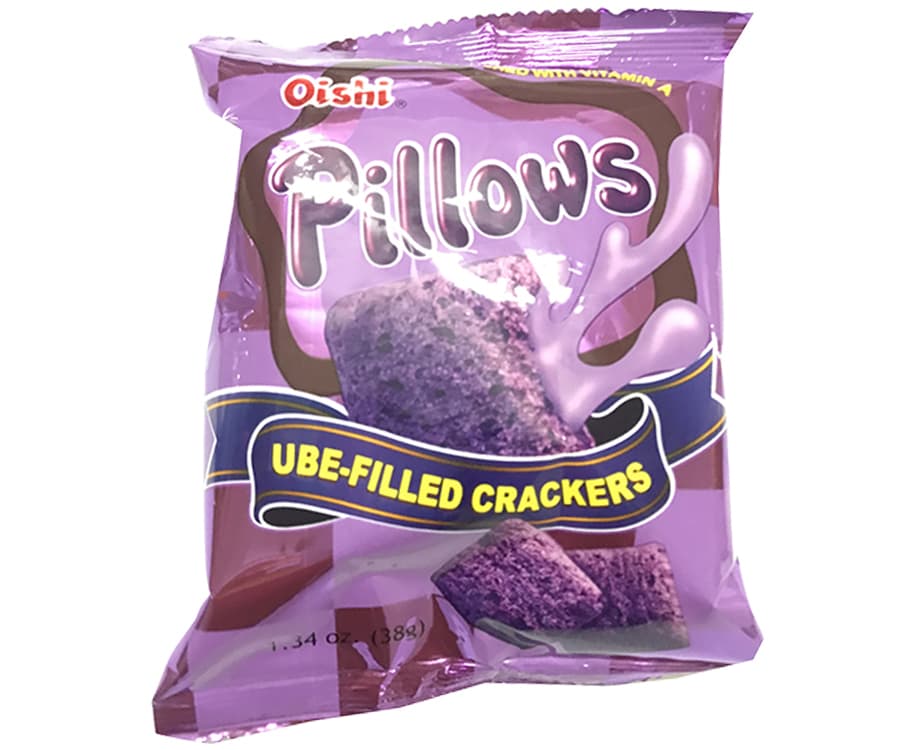 Oishi Pillows Ube-Filled Crackers 38g