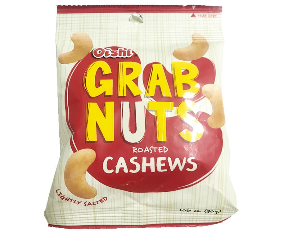 Oishi Grab Nuts Roasted Cashews Lightly Salted 30g