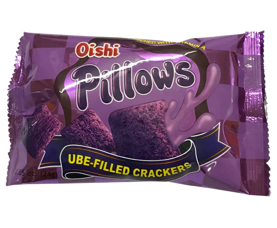 Oishi Pillows Ube-Filled Crackers 24g