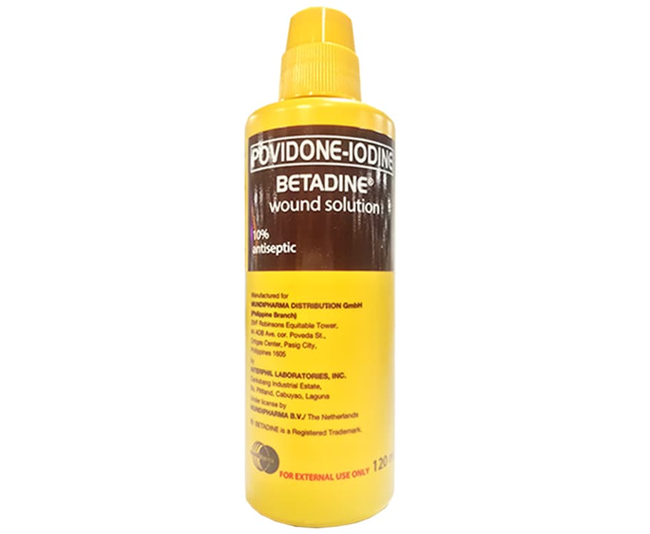 Povidone-Iodine Betadine Wound Solution 120mL