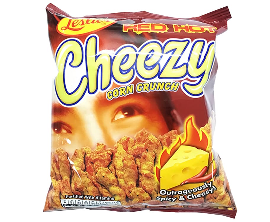 Leslie's Cheezy Corn Crunch Red Hot 70g
