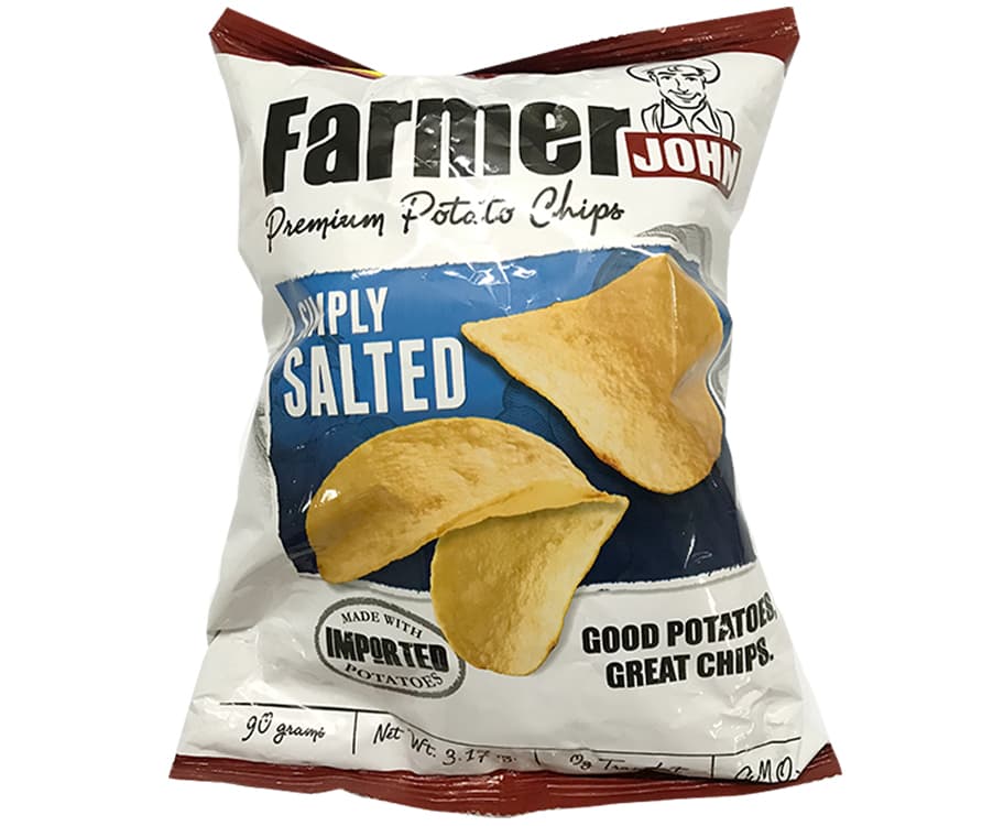 Leslie's Farmer John Premium Potato Chips Simply Salted 90g