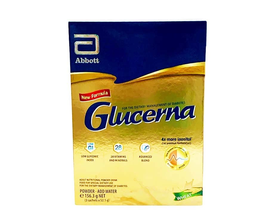 Abbott Glucerna Adult Nutritional Powder Drink Wheat Flavor (3 Sachets x 52.1g) 156.3g