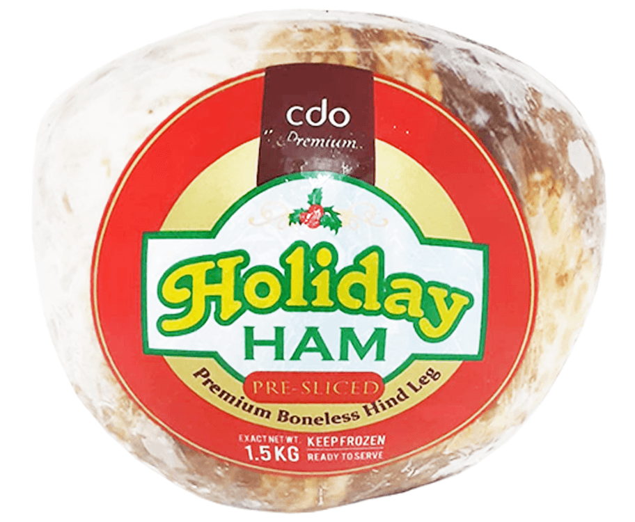CDO Holiday Ham Pre-Sliced Premium Boneless Hind Leg 1.5kg