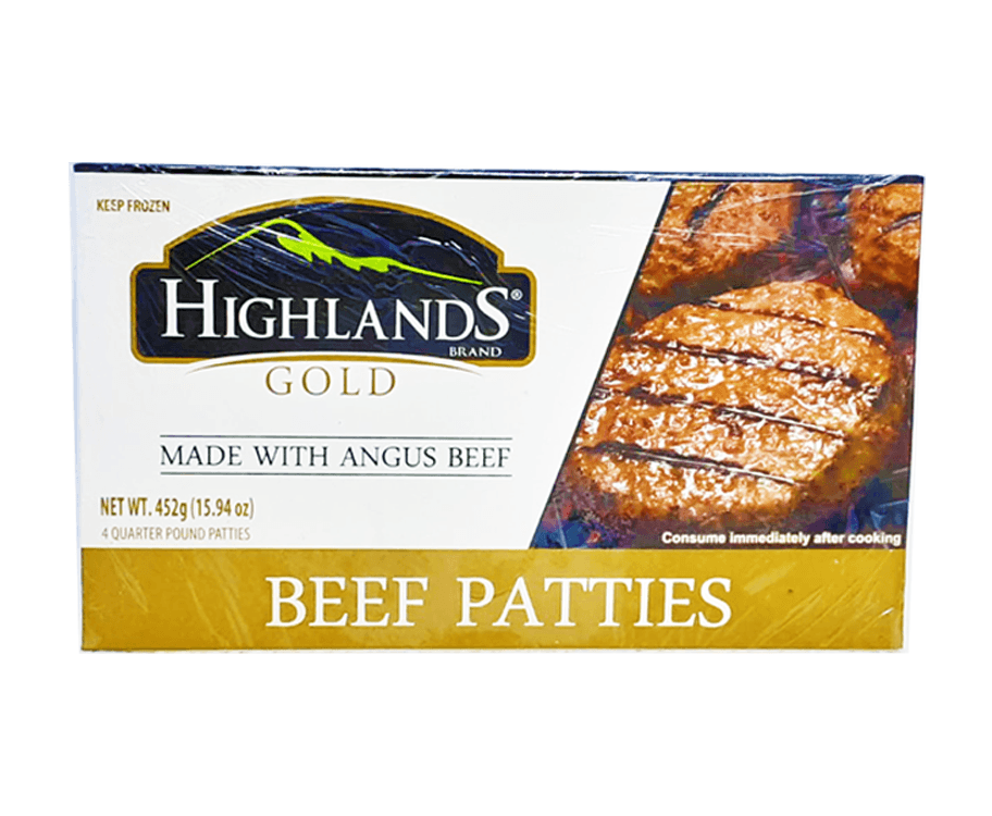 CDO Highlands Gold Beef Patties Made with Angus Beef 452g