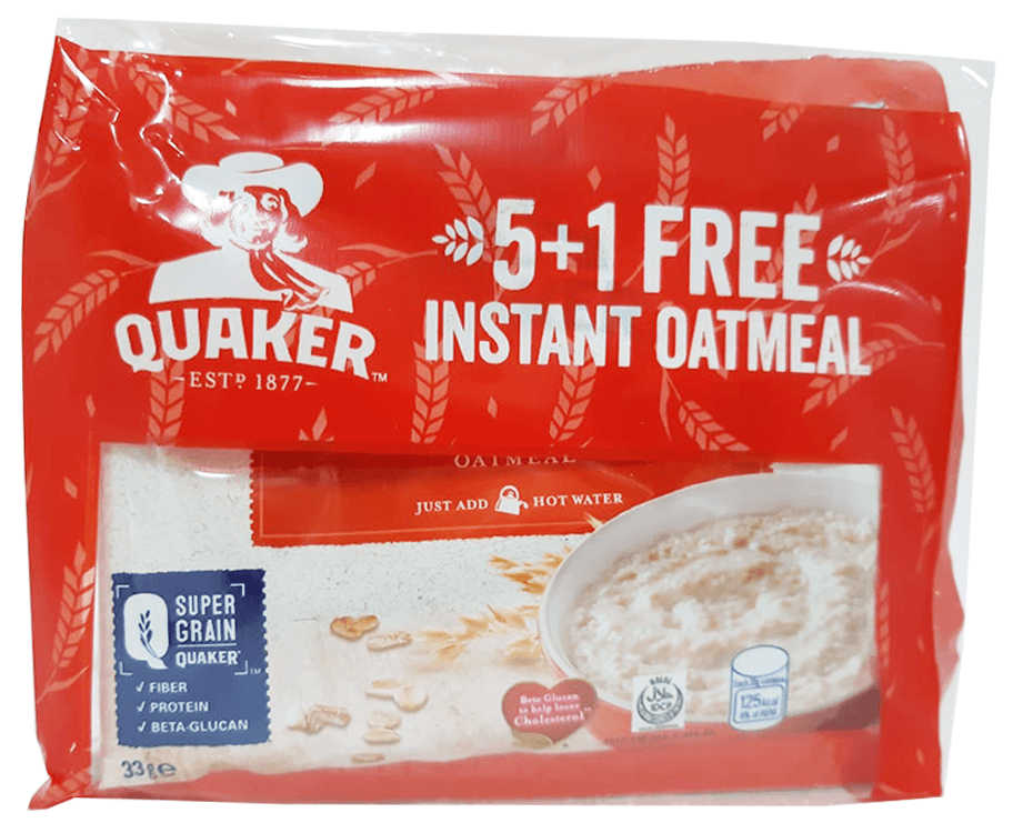Quaker Instant Oatmeal (5+1 Packs x 33g)