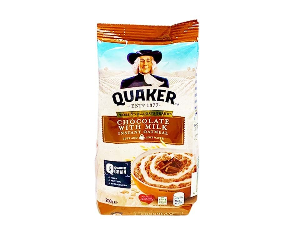 Quaker Chocolate With Milk Instant Oatmeal 200g
