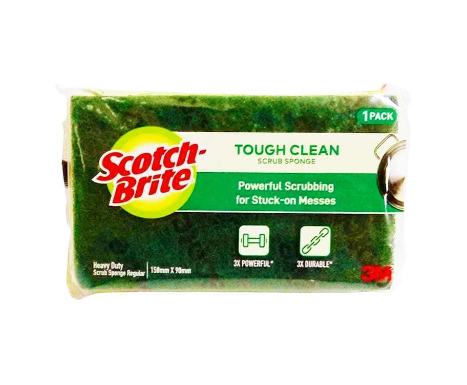 Scotch-Brite Tough Clean Heavy-Duty Scrub Sponge Regular 150mm x 95mm 1 Pack