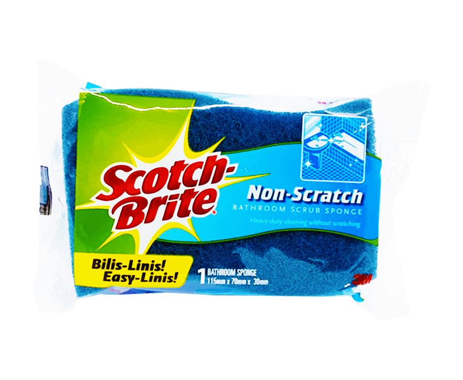 Scotch-Brite Non-Scratch Bathroom Scrub Sponge 1 Bathroom Sponge 115mm x 70mm x 30mm