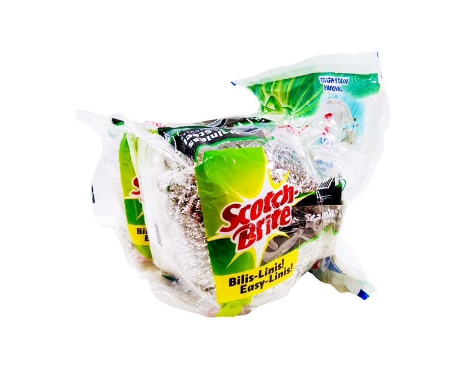 Scotch-Brite Stainless Steel Regular (3 Packs x 30g) + Free Ariel Powder 50g