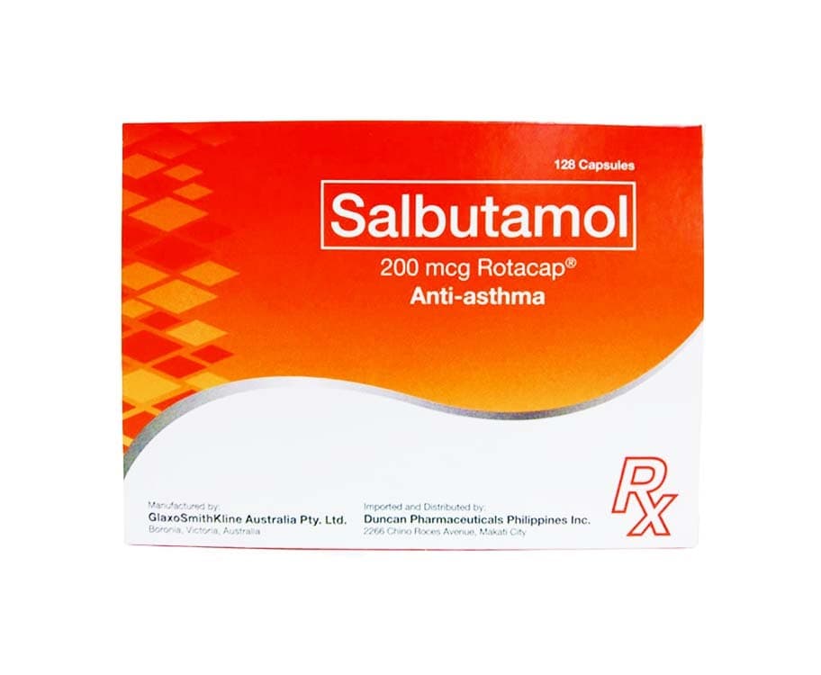 TGP Salbutamol 200mcg Rotacap Anti-Asthma 128 Capsules