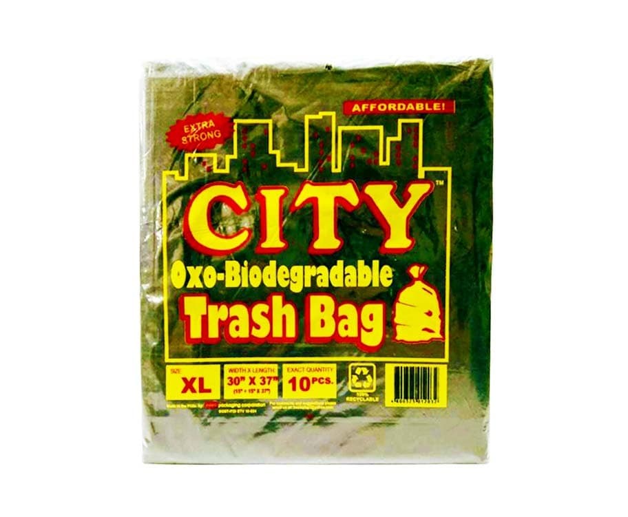 City Oxo-Biodegradable Trash Bag XL 30"x 37" 10 Pieces