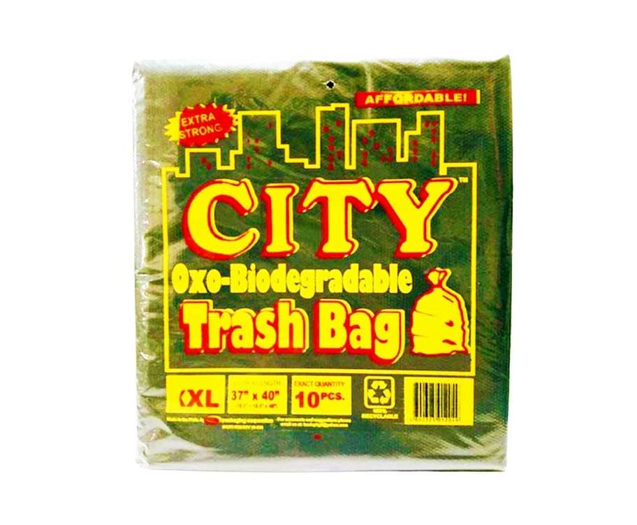 City Oxo-Biodegradable Trash Bag XXL 37"x 40" 10 Pieces