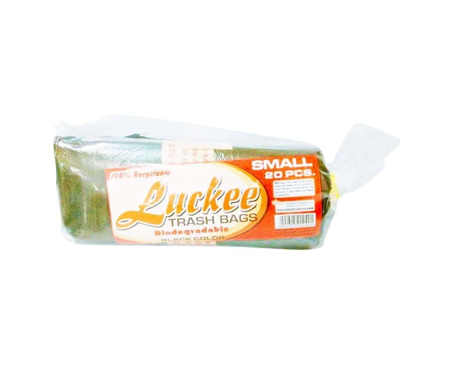 Luckee Trash Bags Biodegradable Black Color Small 20 Pieces
