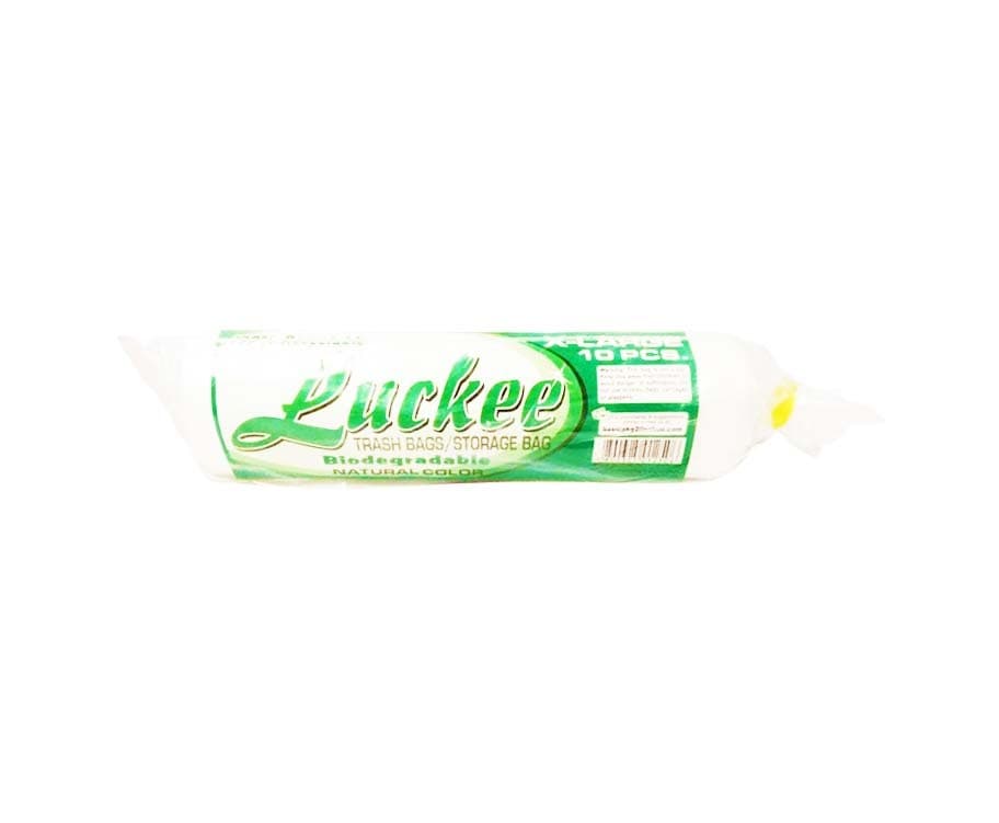 Luckee Trash Bags/ Storage Bag Biodegradable Natural Color X-Large 10 Pieces