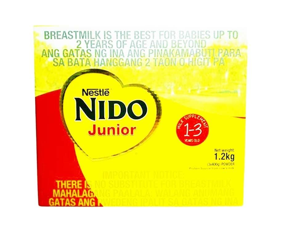 Nestlé Nido Junior Powdered Milk Supplement 1-3 Years Old (3 Packs x 400g) 1.2kg