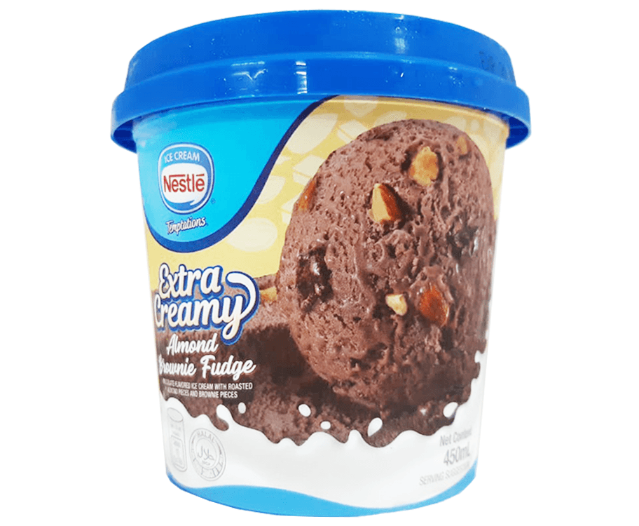 Nestlé Ice Cream Temptations Extra Creamy Almond Brownie Fudge 450mL