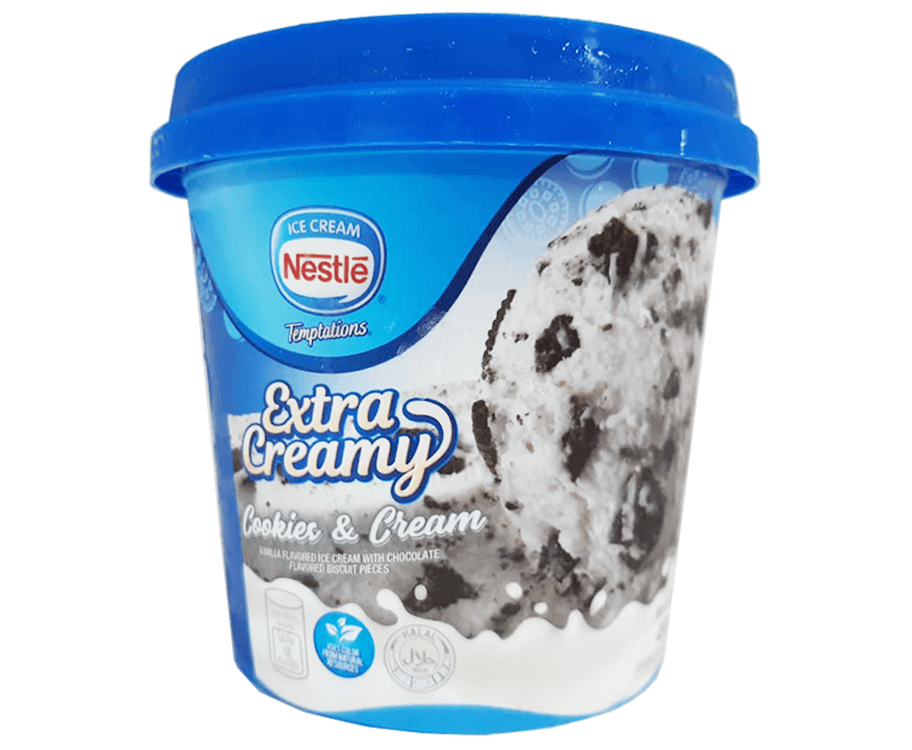 Nestlé Ice Cream Temptations Extra Creamy Cookies & Cream 450mL