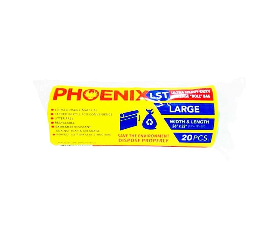 Phoenix LST Ultra Heavy-Duty Garbage "Roll" Bag Green Large 20 Pieces