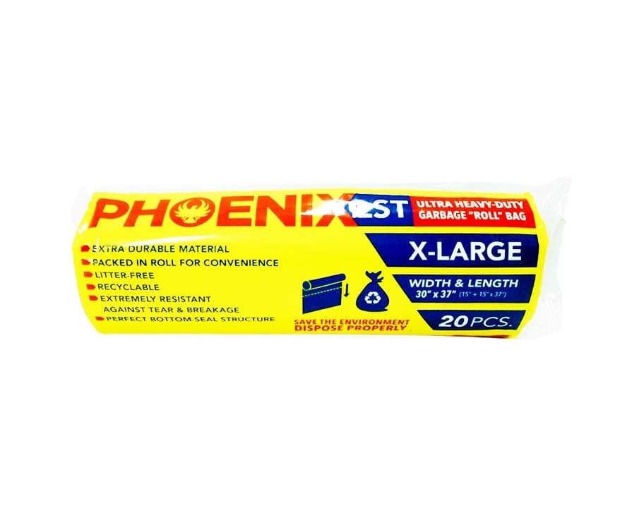 Phoenix LST Ultra Heavy-Duty Garbage "Roll" Bag Green X-Large 20 Pieces
