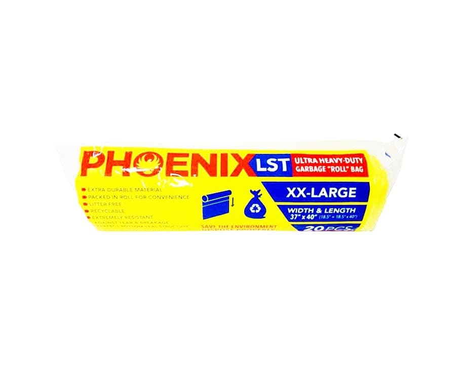 Phoenix LST Ultra Heavy-Duty Garbage "Roll" Bag Yellow XX-Large 20 Pieces
