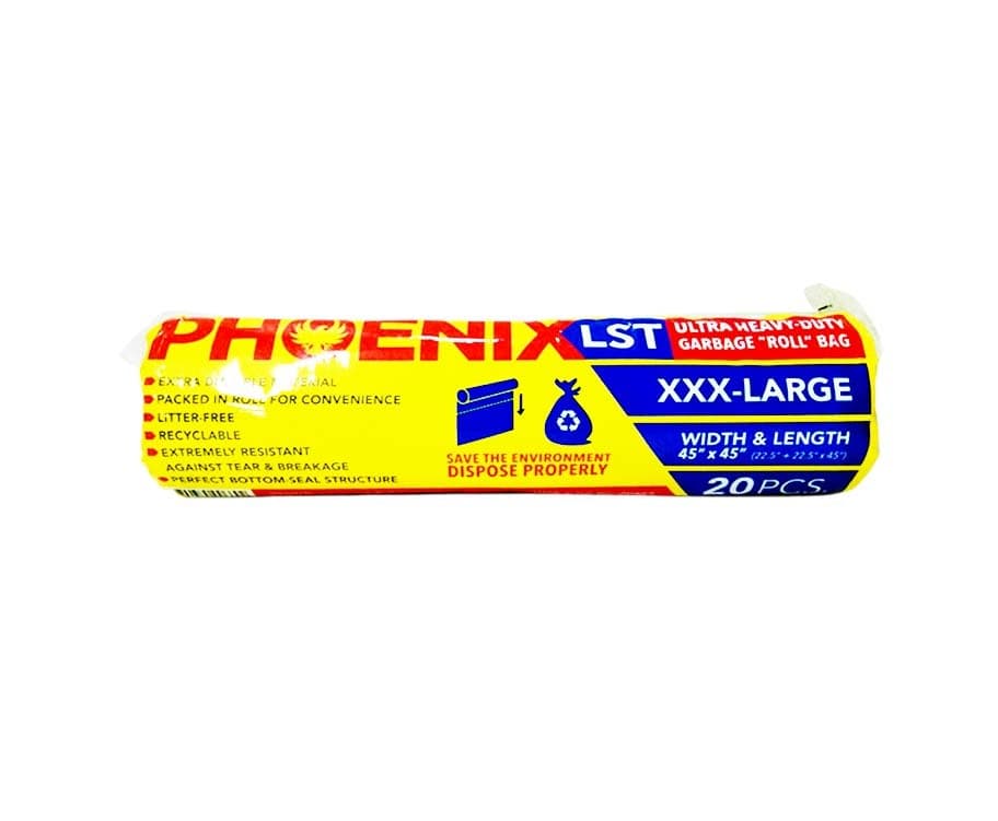 Phoenix LST Ultra Heavy-Duty Garbage "Roll" Bag Green XXX-Large 20 Pieces