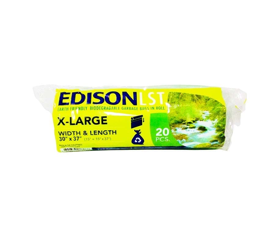 Edison LST Biodegradable Garbage Bag Roll Green X-Large 30" x 37" (15" x 15" x 37") 20 Pieces