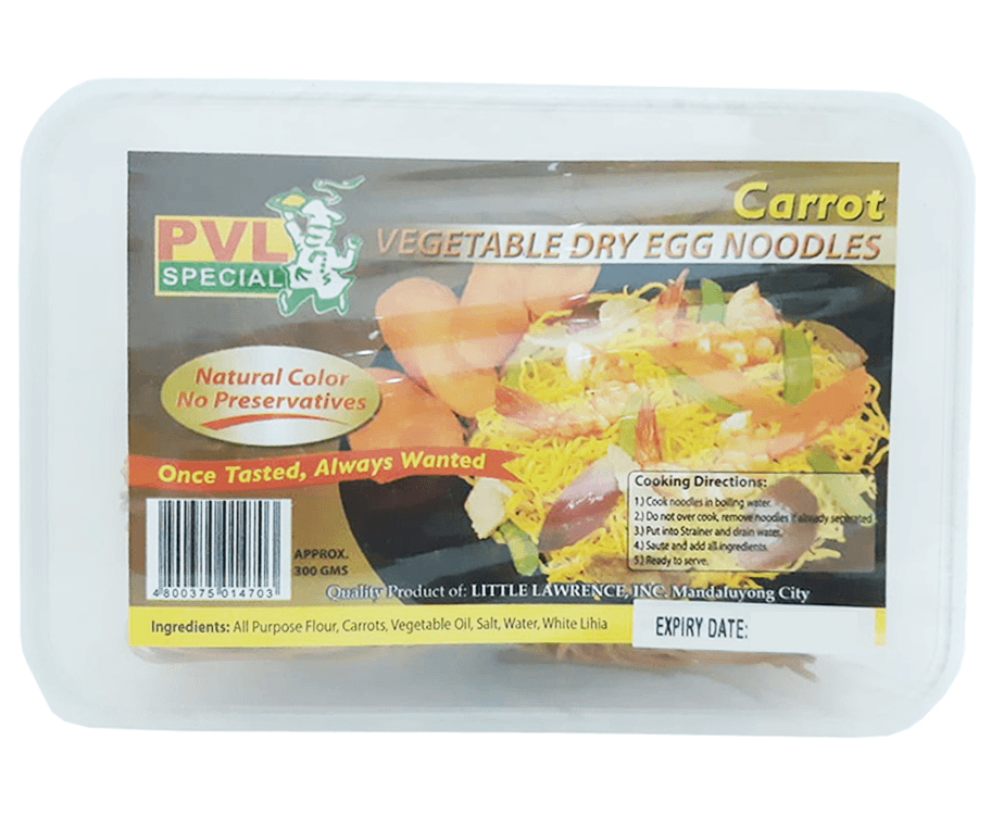 PVL Special Carrot Vegetable Dry Egg Noodles 300g