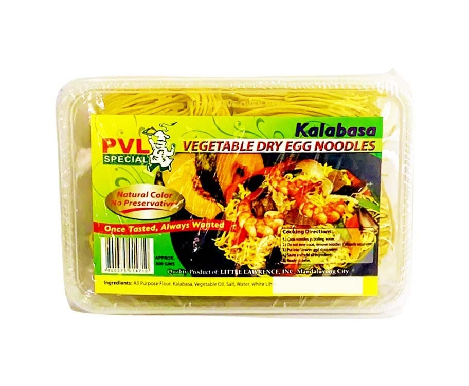 PVL Kalabasa Vegetable Dry Egg Noodles 300g