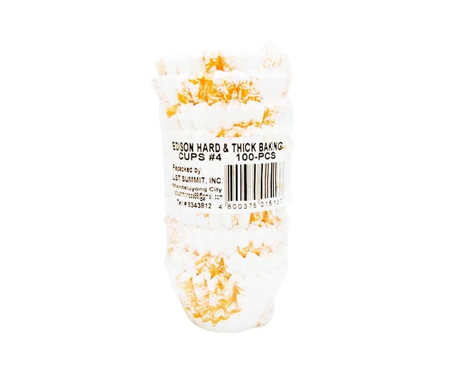 Edison Hard & Thick Baking Cups #4 100 Pieces