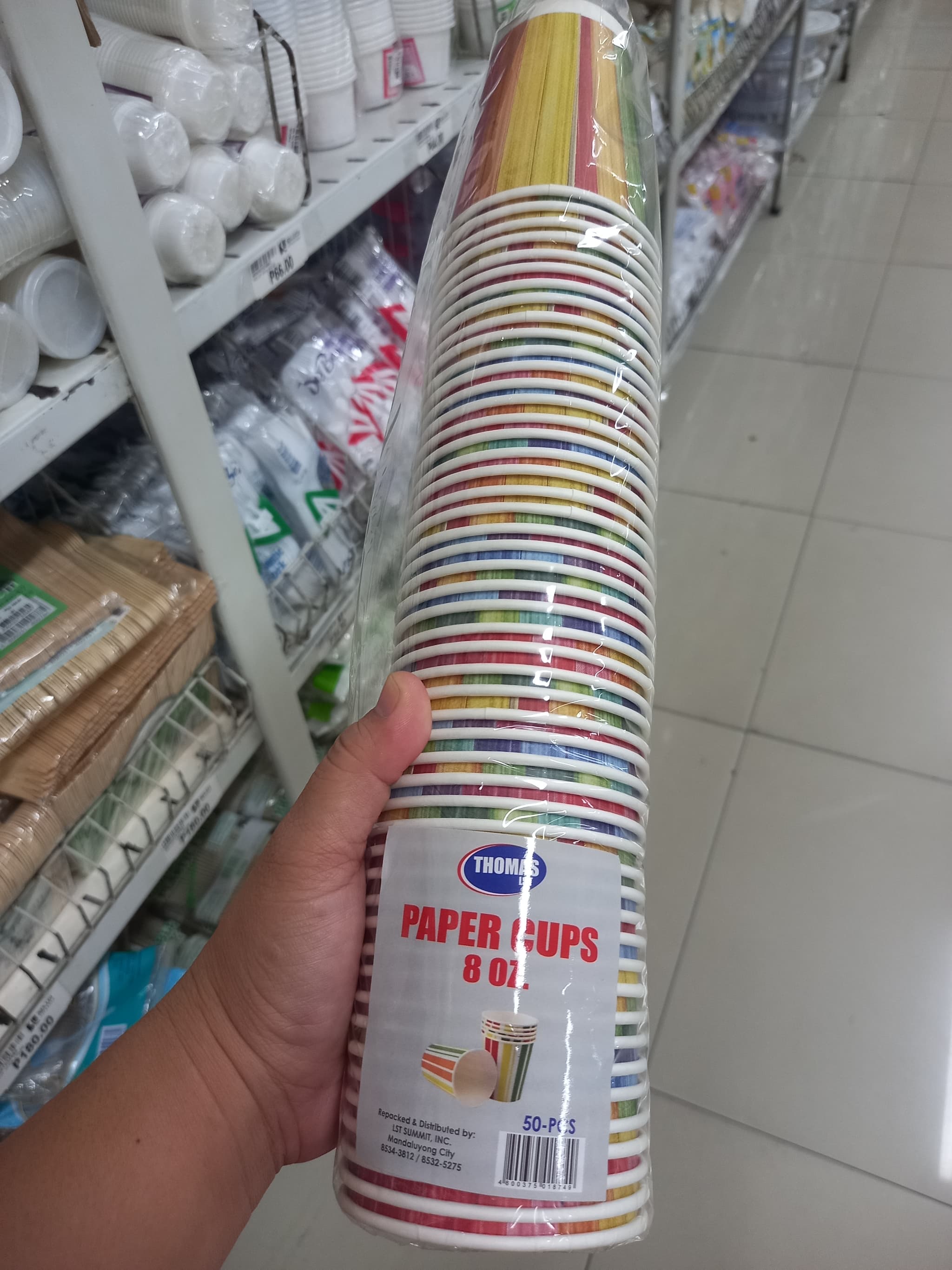Thomas LST Paper Cups 8oz 50 Pieces