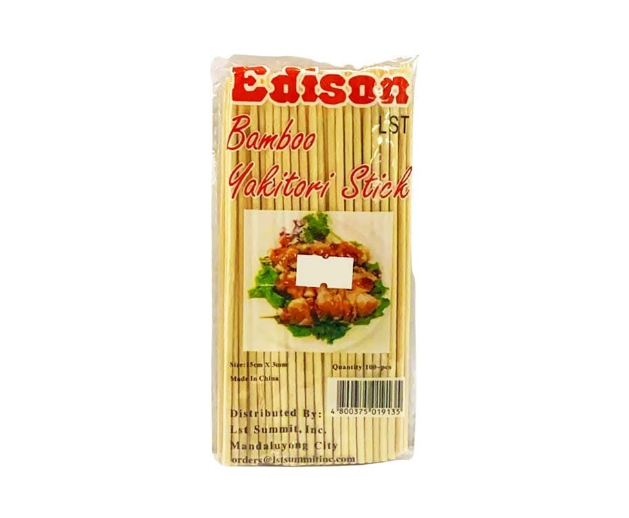 LST Edison Bamboo Yakitori Stick 15cm x 3mm (100 Pieces)