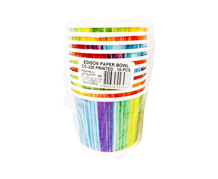 Edison Paper Bowl CC-320 Printed 10 Pieces