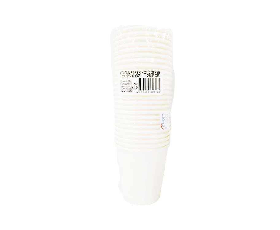 Edison Hot Coffee Paper Cups 6oz 25 Pieces