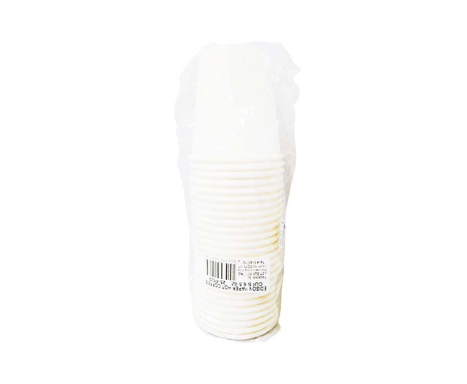 Edison Hot Coffee Paper Cups 6.5oz 25 Pieces