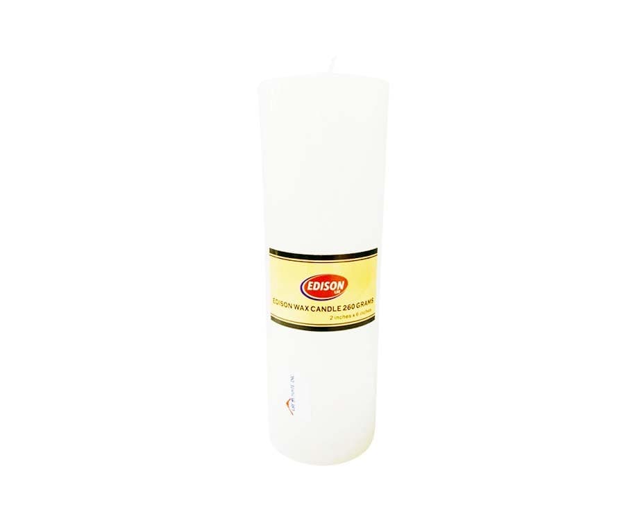 Edison Wax Candle White 260g (2 inches x 6 inches)