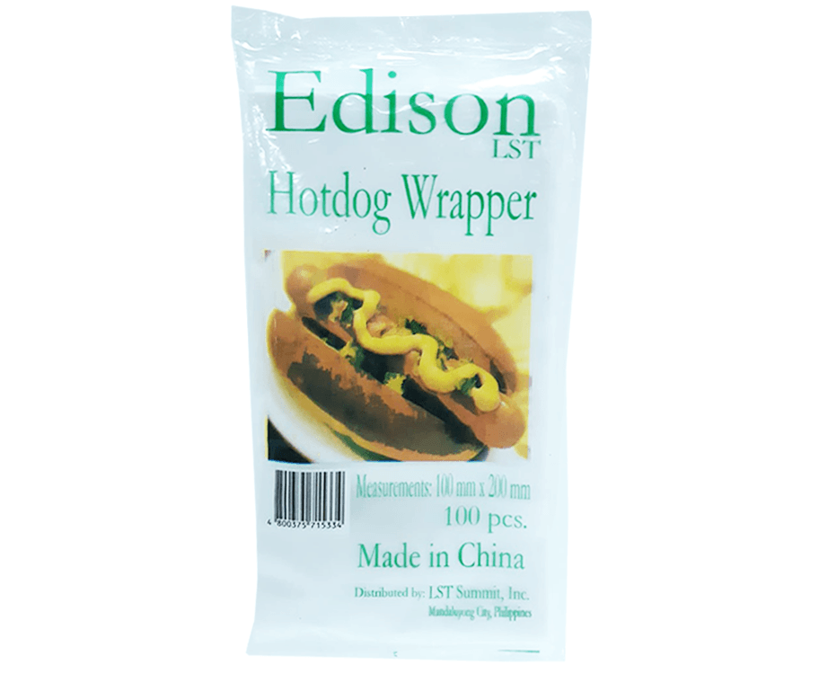 Edison Hotdog Wrapper 100 Pieces
