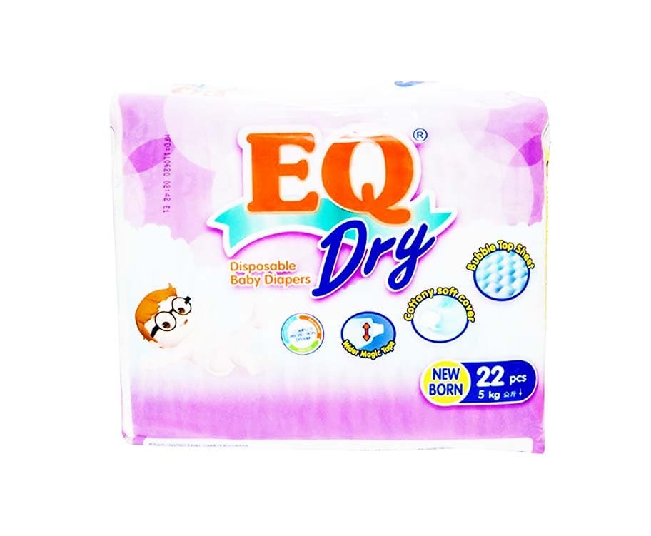EQ Dry Disposable Baby Diapers Newborn below 5kg 22 Pads
