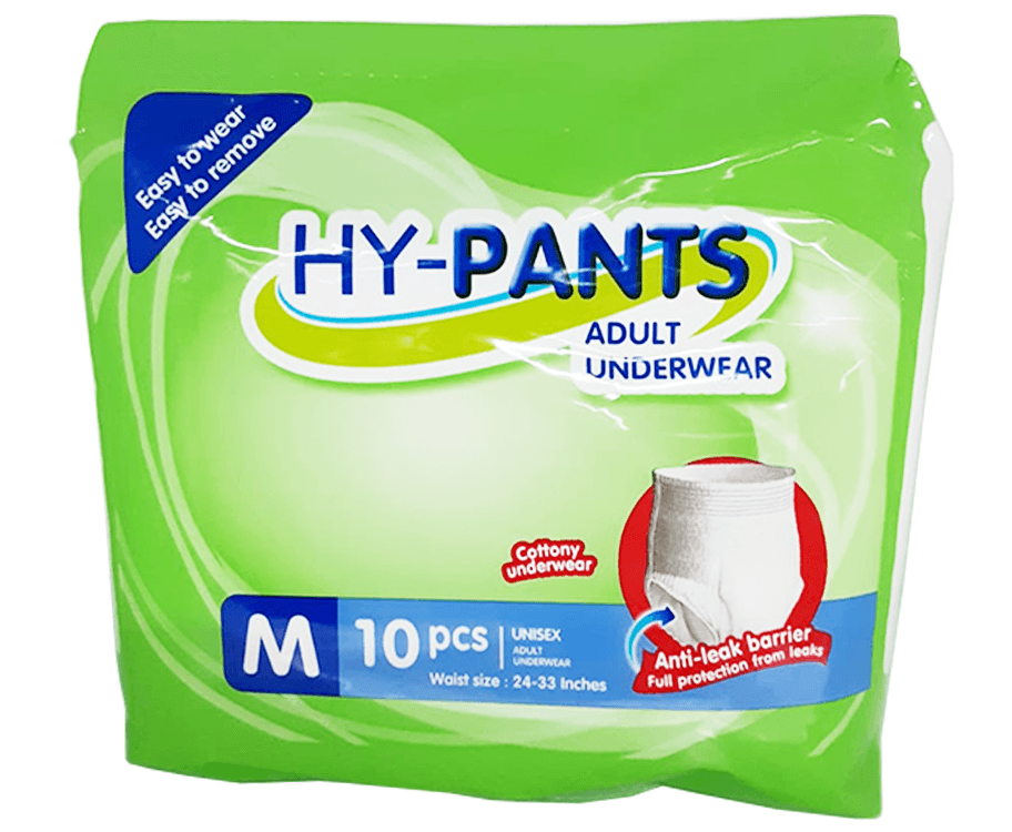 HY-Pants Adult Underwear Cottony Underwear Medium 10 Pads