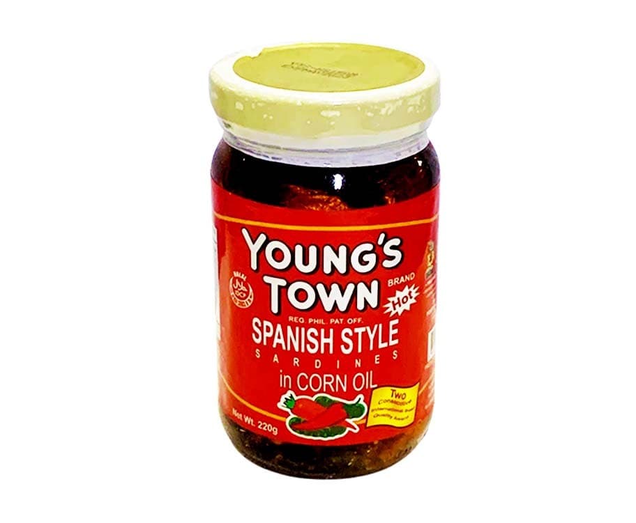 Young's Town Hot Spanish Style Sardines in Corn Oil 220g