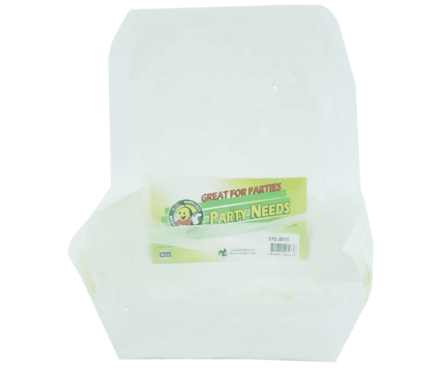 HappyBee Party Needs Paper Lunch Box White 5 Pieces