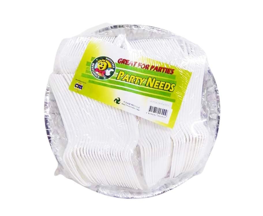 HappyBee Party Set Fork, Spoon, Aluminum Paper Plates 50 Pieces