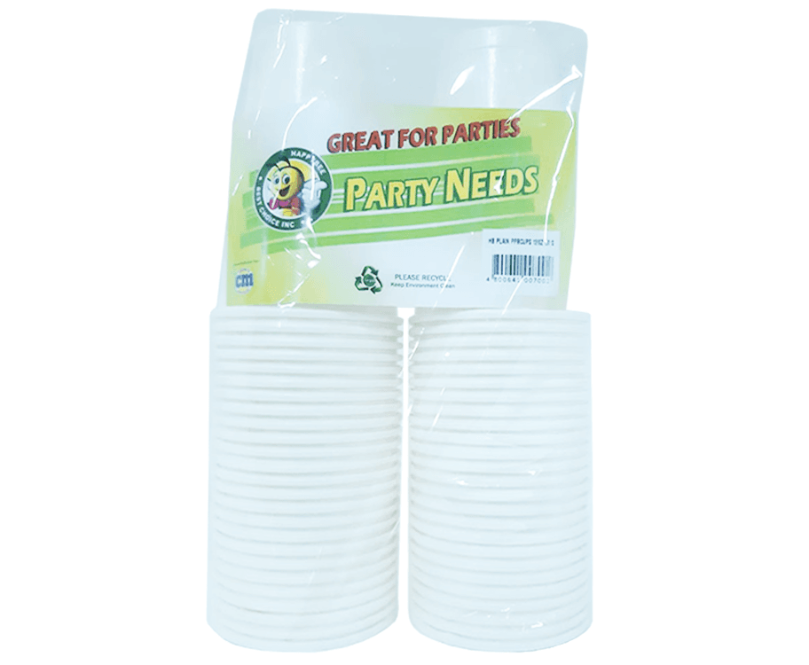 HappyBee Party Needs Plain Paper Cups 12oz 50 Pieces