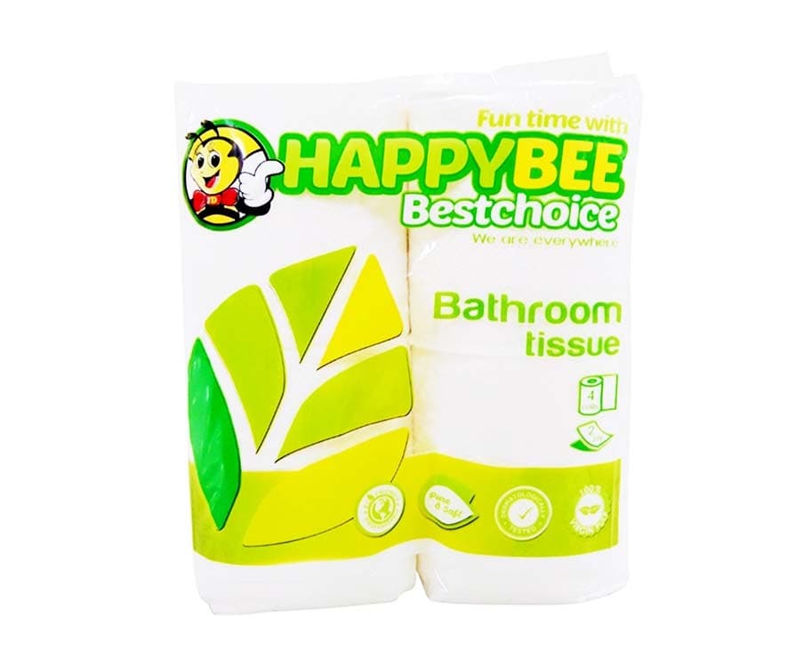 HappyBee Best Choice Bathroom Tissue 2-Ply 4 Rolls