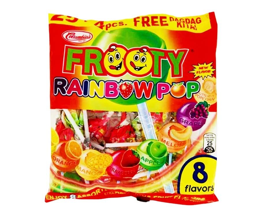 Columbia's Frooty Rainbow Pop 8 Flavors 29 Pieces