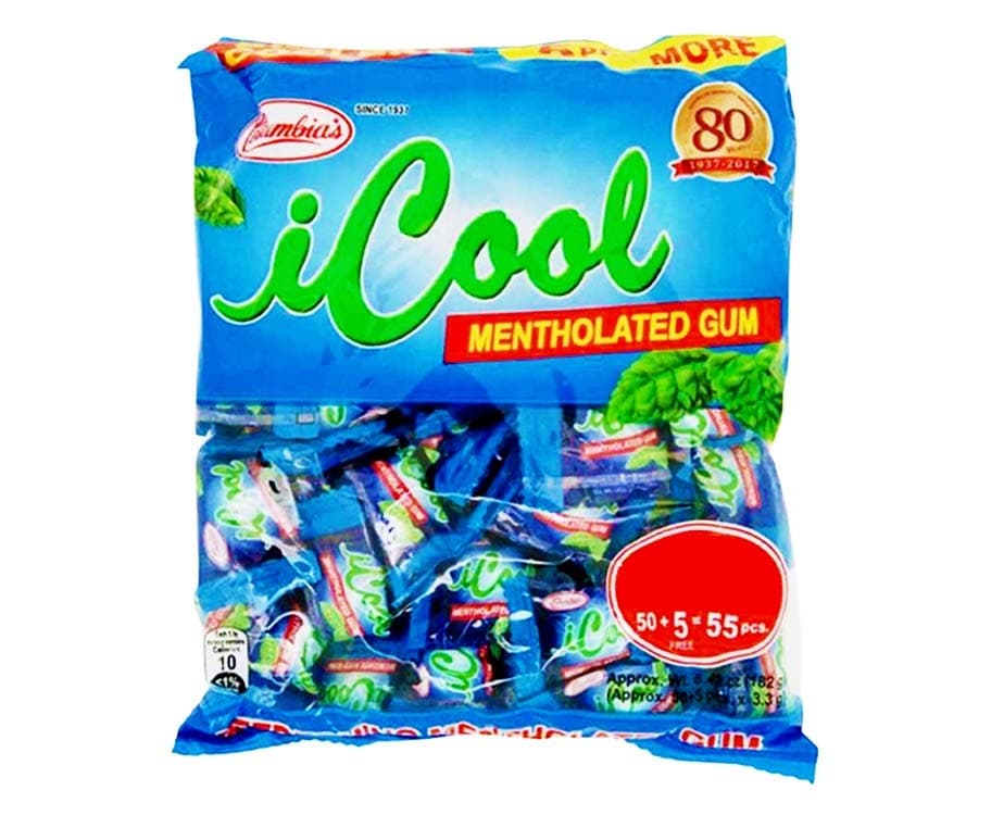 Columbia's iCool Mentholated Gum 55 Pieces 182g